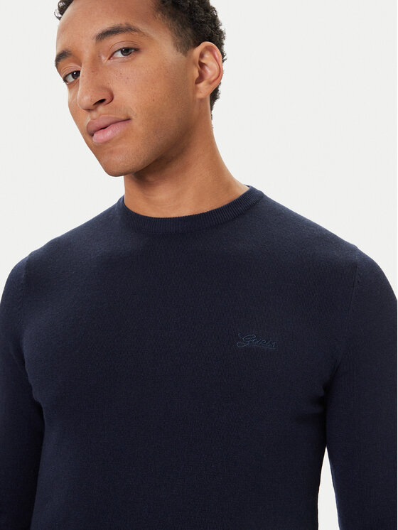 Guess Guess Džemperis M5YR26 Z0122 Tumši zils Slim Fit