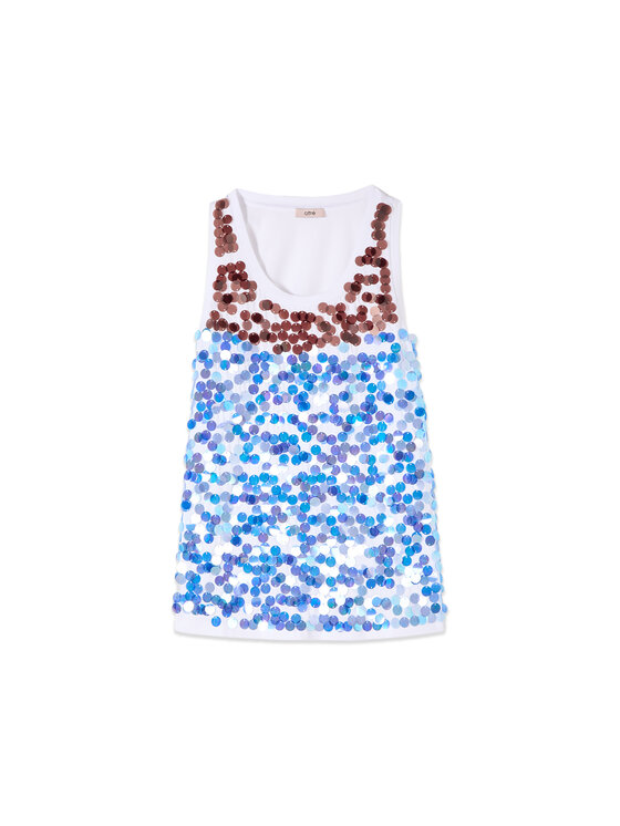 Oltre Oltre T-Shirt G087J004317N0S1 Biały Regular Fit