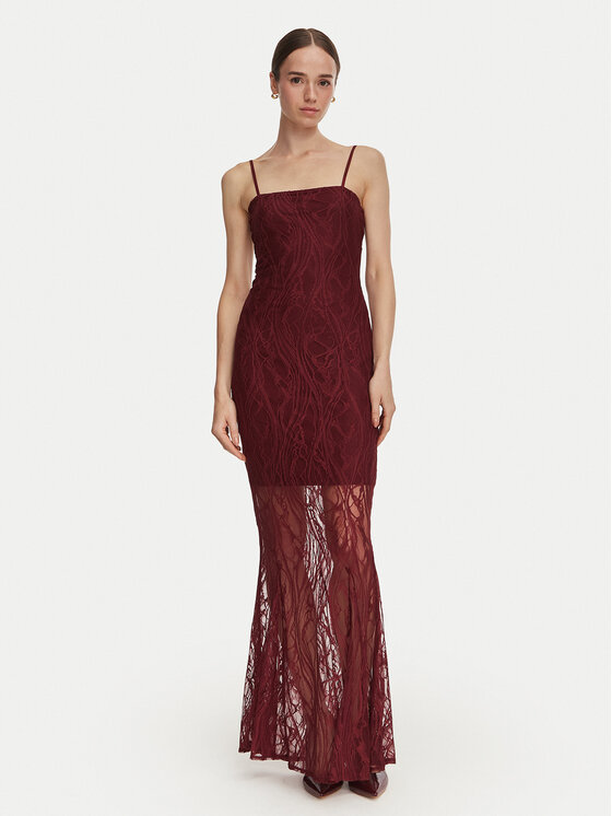 Guess Rochie de seară W6YK12 K4359 Vișiniu Slim Fit