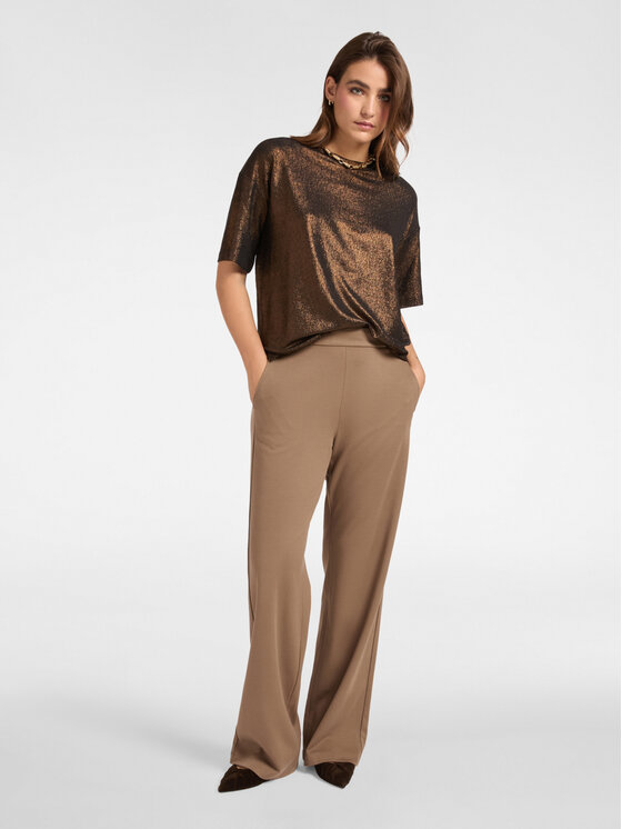 Elena Mirò Elena Mirò T-Shirt G250Z100509N032 Brązowy Boxy Fit