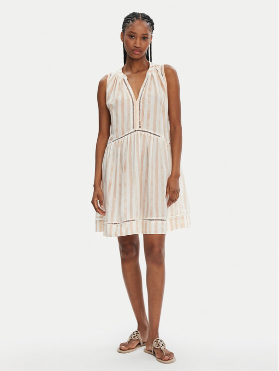 Seafolly Seafolly Poletna obleka Ladder 55405-DR Bež Relaxed Fit
