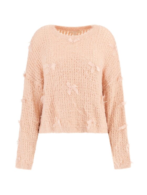 Guess Guess Maglione LS CN HINATA LUREX FUZ SWTR Rosa Regular Fit