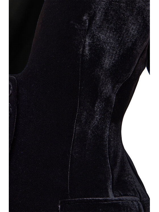 EPUZER EPUZER Marynarka Noir Muse Velvet Czarny Standard Fit