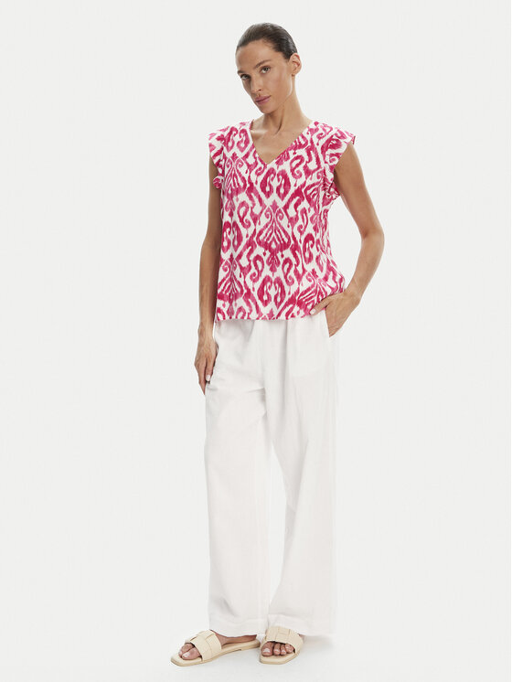 Pieces Pieces Bluzka Nya 17147804 Różowy Regular Fit