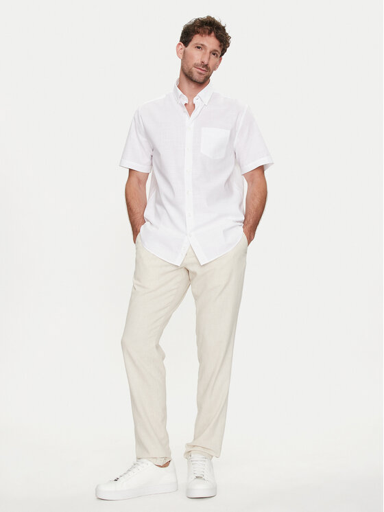 Bugatti Bugatti Camicia 9450 58330A Bianco Regular Fit