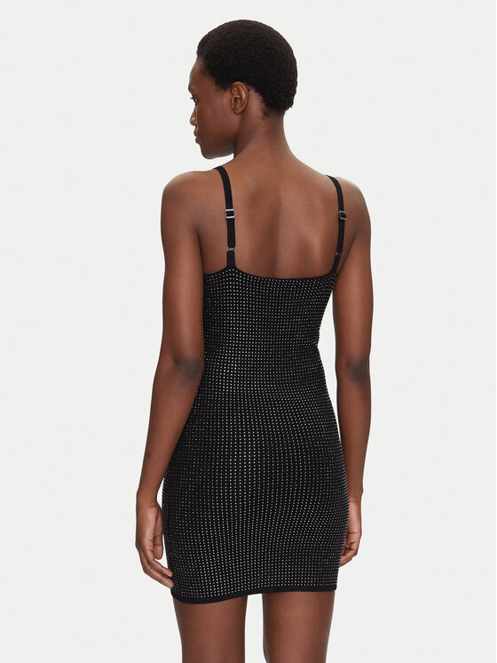 Guess Guess Úpletové šaty W5GK45 Z3MN2 Čierna Regular Fit