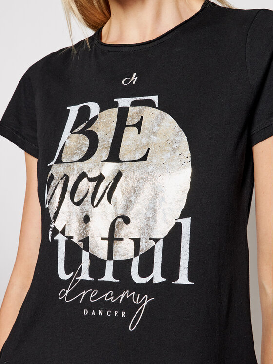 T-shirt Graphic B44072 Nero Slim Fit