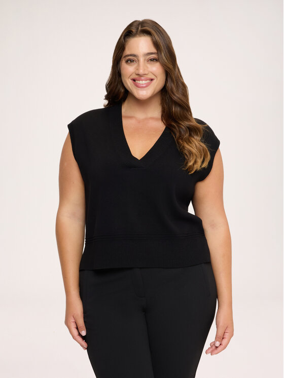 Fiorella Rubino Fiorella Rubino Top M278L008560N033 Czarny Cropp Fit
