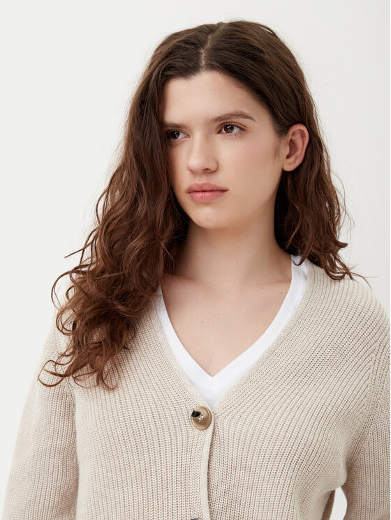 Marc O'Polo Marc O'Polo Kardigan B01605961069 Beżowy Regular Fit
