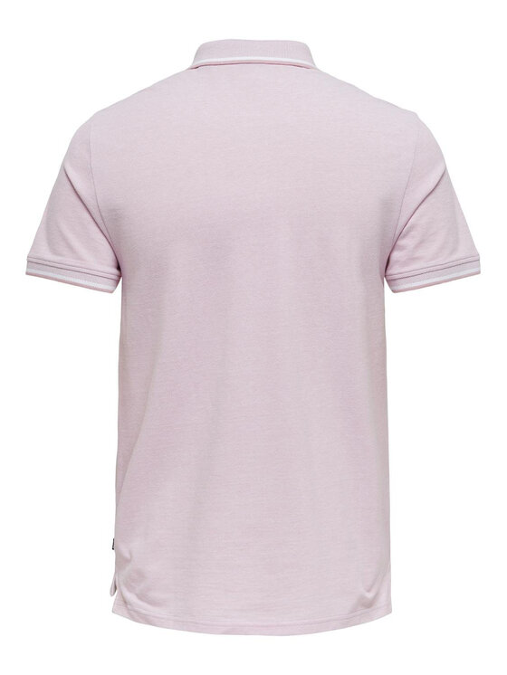 Only & Sons Only & Sons Polo Fletcher 22024827 Różowy Regular Fit