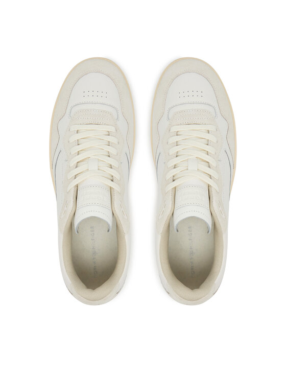 Tommy Hilfiger Tommy Hilfiger Laisvalaikio batai Th Basket Better Mix FM0FM05520 Écru
