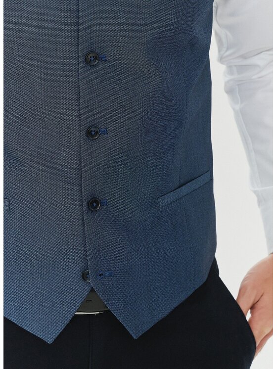Pako Lorente Pako Lorente Kamizelka P24SF-8X Granatowy Slim Fit