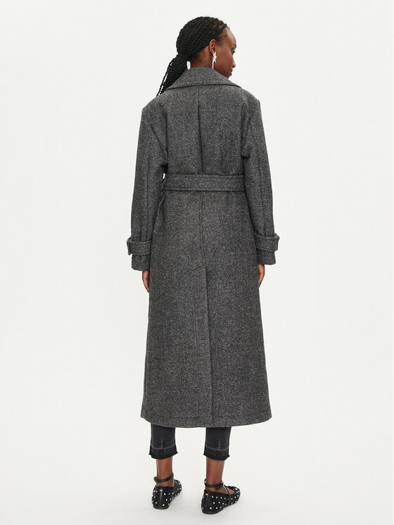 PINKO PINKO Vlněný kabát Calice 104041 A23R I75 Šedá Regular Fit