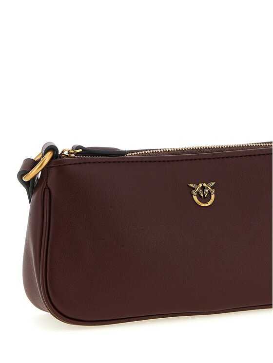 PINKO PINKO Torebka Bordeaux Cowhide Crossbody Bordowy