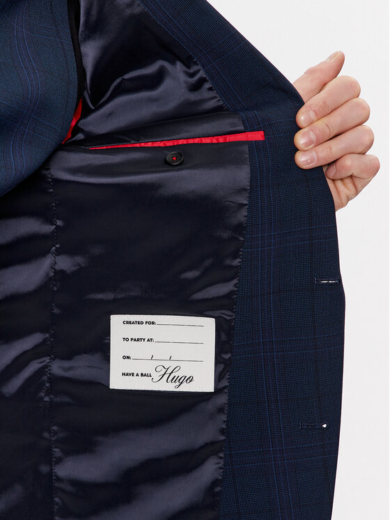 HUGO HUGO Uzvalks Arti/Hesten241V1X 50509450 Tumši zils Extra Slim Fit