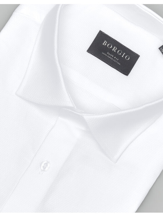 Borgio Borgio Koszula fabrizia 00578 Biały Slim Fit