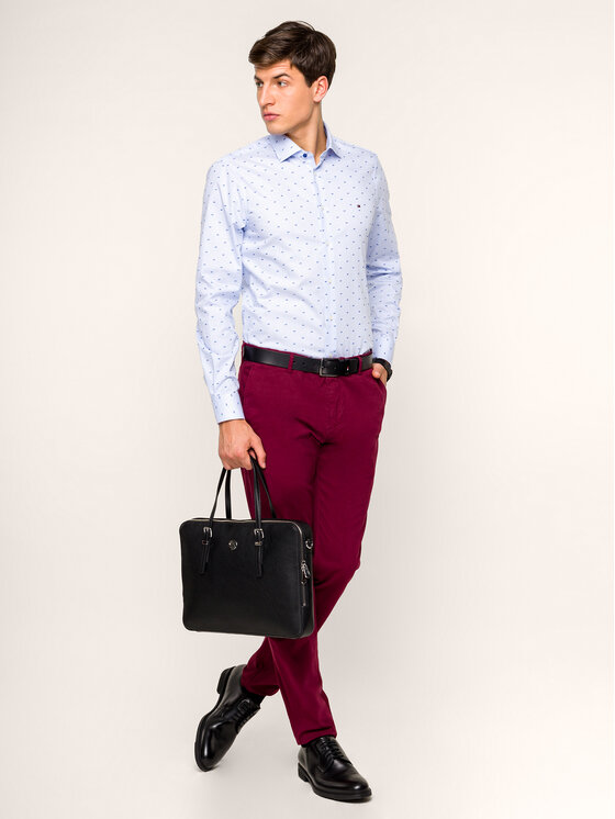 Tommy Hilfiger Tailored Tommy Hilfiger Tailored Marškiniai Easy Care TT0TT06019 Mėlyna Slim Fit