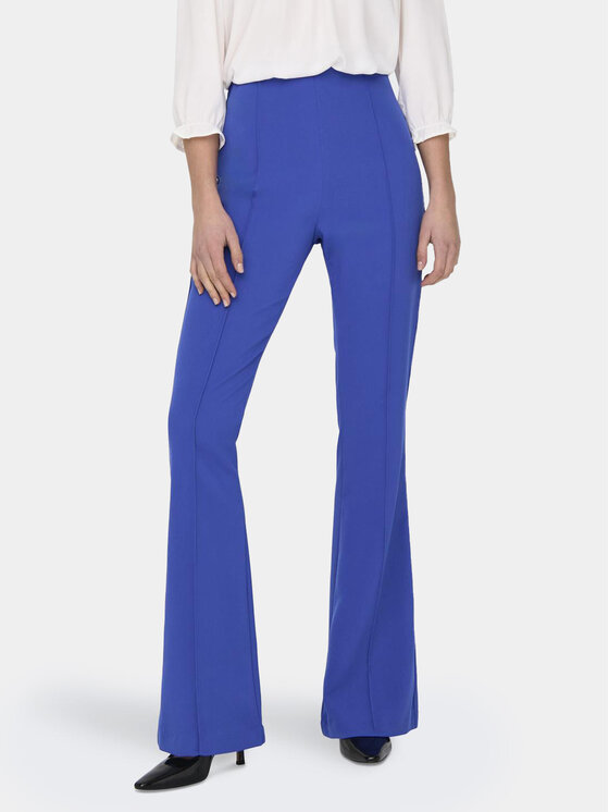 ONLY ONLY Kalhoty z materiálu Astrid 15318359 Modrá Flared Fit