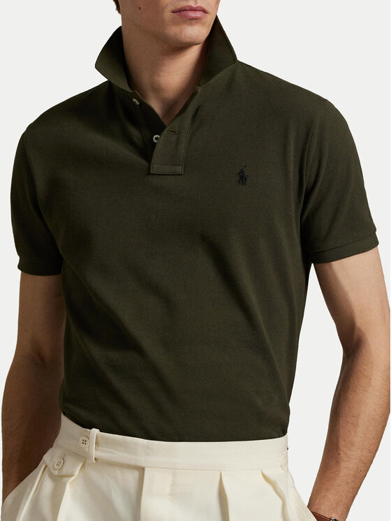 Polo Ralph Lauren Polo Ralph Lauren Polo 710680784197 Zielony Custom Slim Fit