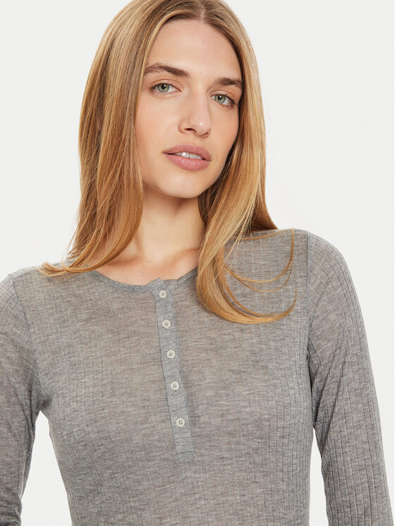 Marc O'Polo Marc O'Polo Bluse 408 2028 52447 Grau Slim Fit