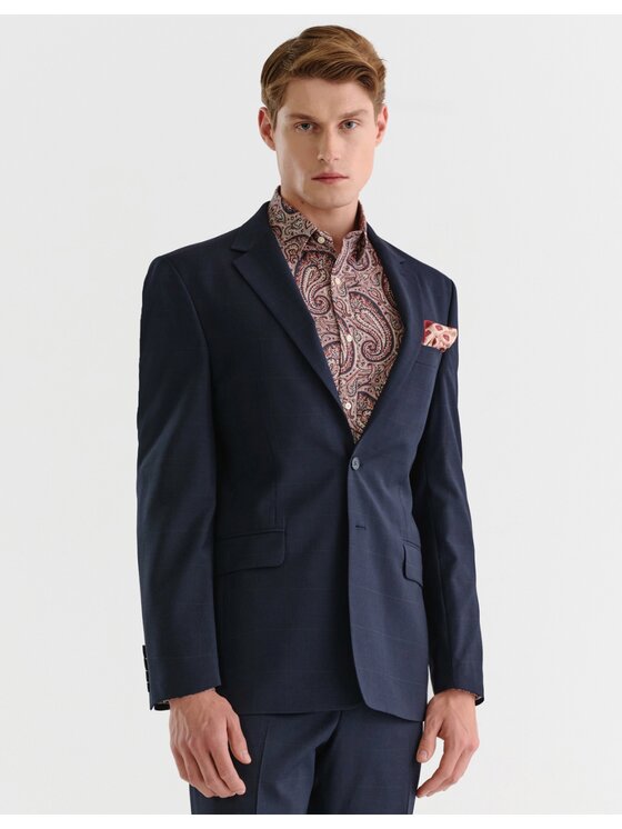 Pako Lorente Pako Lorente Garnitur P23SF-4G-012-G Granatowy Slim Fit