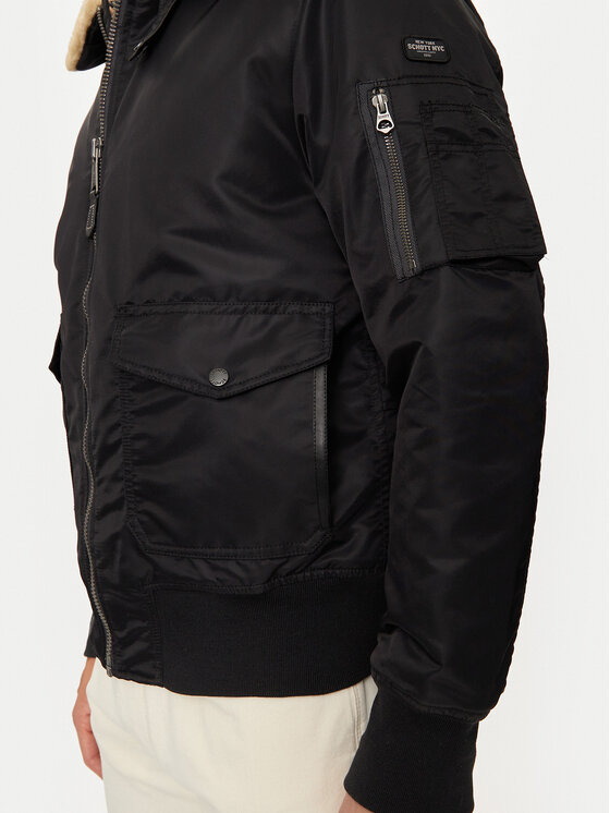 Schott NYC Geacă bomber OHARARS Negru Regular Fit