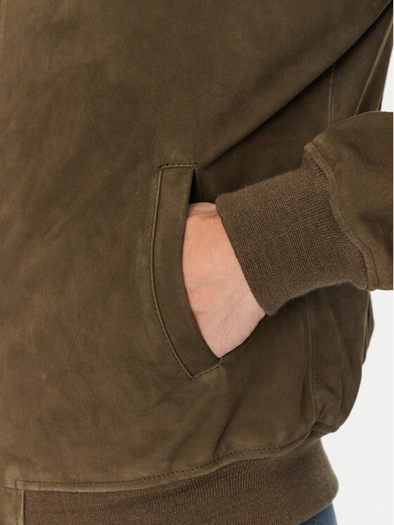 SCHOTT N.Y.C. SCHOTT N.Y.C. Kurtka skórzana LC300 Khaki Regular Fit