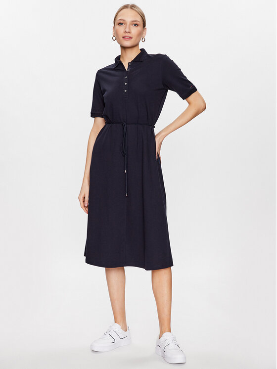 Tommy Hilfiger Robe de jour WW0WW37845 Bleu marine Regular Fit Modivo