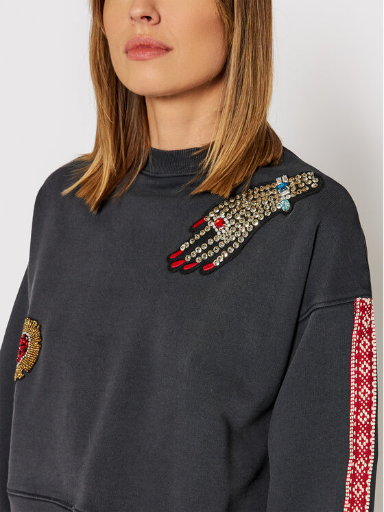 Felpa Esther 21WWSK34 Grigio Relaxed Fit