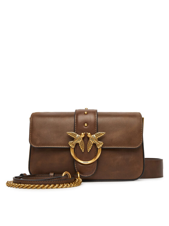 PINKO PINKO Handtasche Love One Mini Slouchy Fl PE 25 PLTT 104340 A2C2 Braun