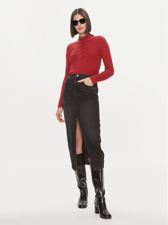 Liu Jo Liu Jo Pulover MF3223 MA95M Rdeča Regular Fit