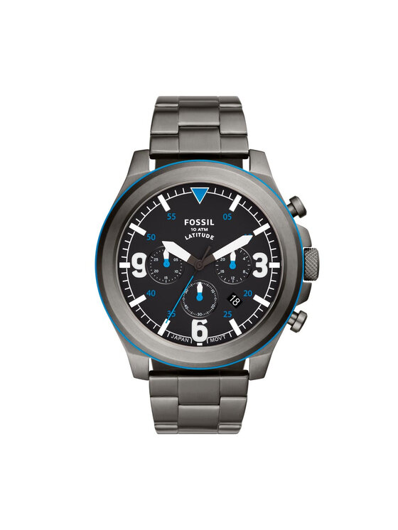 Fossil Fossil Часовник Latitude Chronograph FS5753 Сив