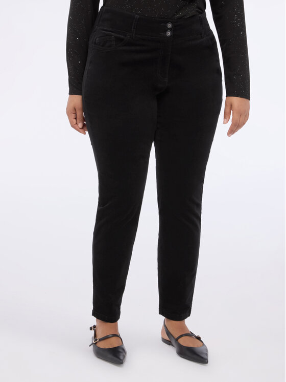 Fiorella Rubino Fiorella Rubino Pantaloni di tessuto P013T005077N033 Nero Slim Fit