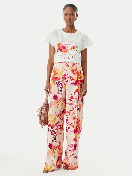 LOLA CASADEMUNT LOLA CASADEMUNT Тишърт LS2615010 Бял Regular Fit