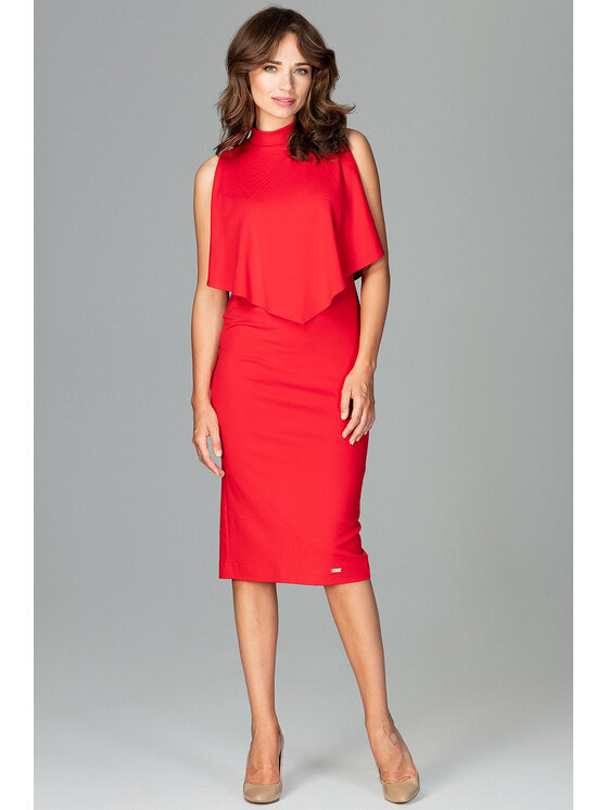 Lenitif Lenitif Vestito K480 Rosso Regular Fit