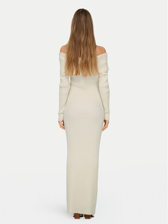 ONLY ONLY Strickkleid Katia 15342132 Écru Regular Fit