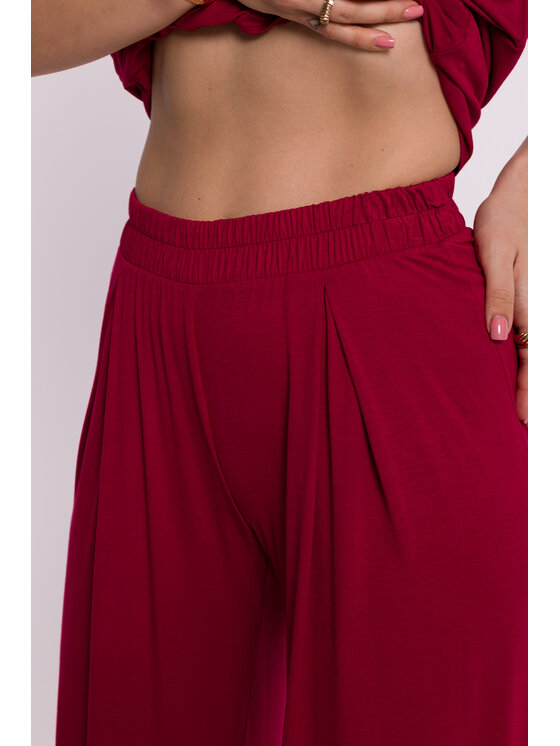 BeWear BeWear Dámske nohavice B289 Bordová Bella Fit