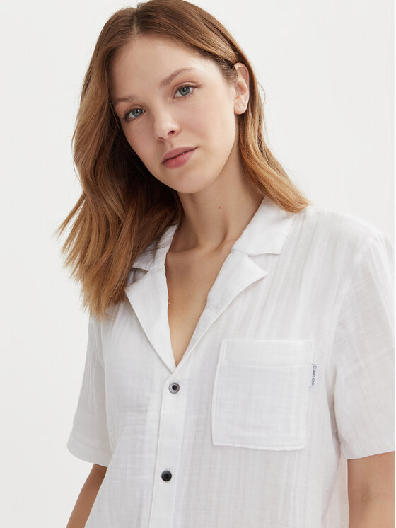 Calvin Klein Underwear Calvin Klein Underwear Camicia 000QS7137E Bianco Relaxed Fit