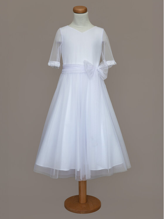 SLY SLY Sukienka 5SM-04A Biały Comfortable Fit
