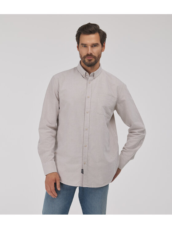 Lee Cooper Lee Cooper Koszula jeansowa LLOYD Beżowy Comfort Fit