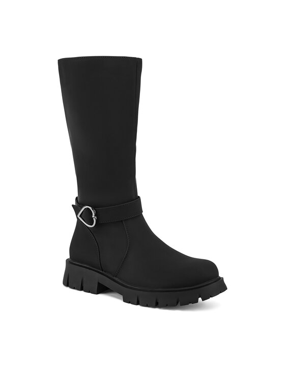 DeeZee DeeZee Kozačky ve vojenském stylu CS5907-18 Černá