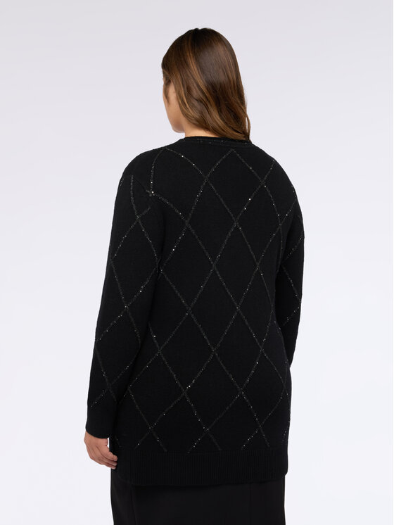 Fiorella Rubino Fiorella Rubino Kardigan M752L008136N033 Czarny Regular Fit