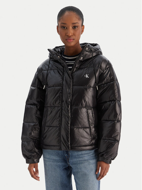 Calvin Klein Jeans Calvin Klein Jeans Geacă de iarnă LV047D505G Negru Relaxed Fit