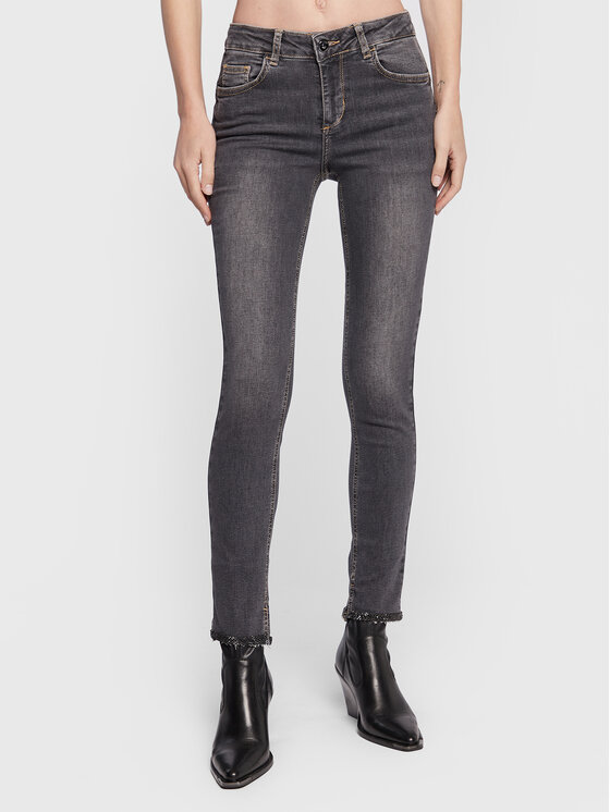 Liu Jo Blugi UF2001 D4268 Gri Skinny Fit