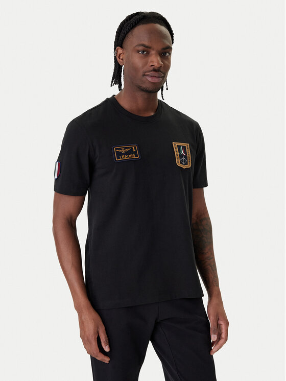 Aeronautica Militare Aeronautica Militare Tričko 261TS2544UJ00592 Čierna Regular Fit