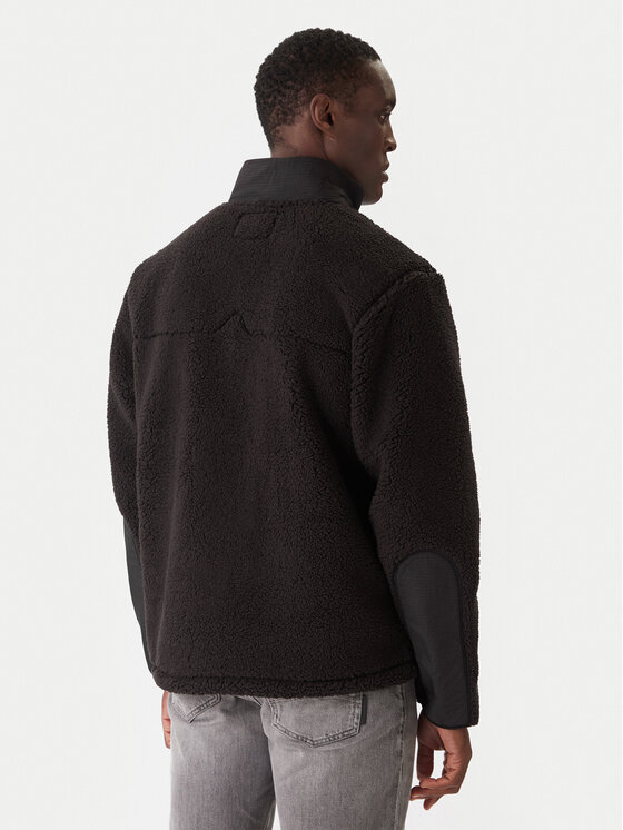 Hunter Hunter Fleecová mikina Athol HARM0017252 Černá Regular Fit