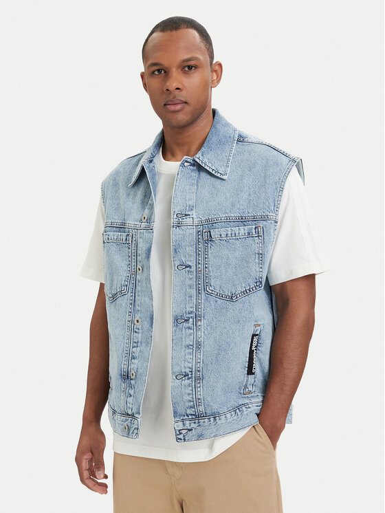 Karl Lagerfeld Jeans Karl Lagerfeld Jeans Жилет B2M14024 Світло-синій Regular Fit