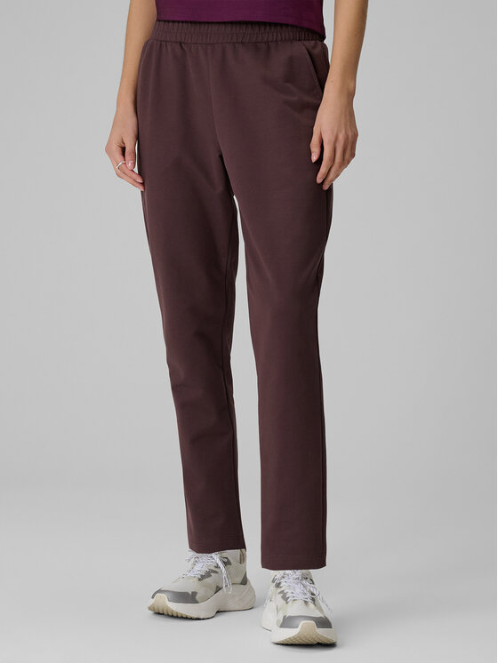 4F 4F Spodnie dresowe BASIC+ Brązowy Slim Fit