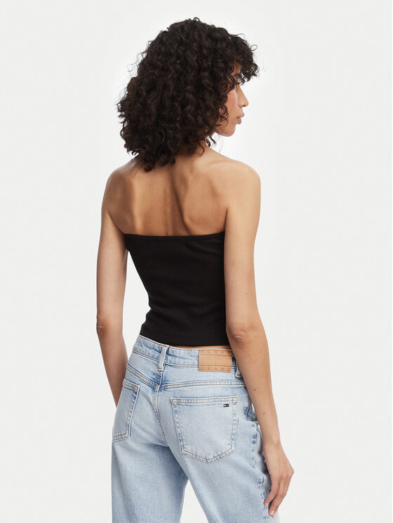 Tommy Jeans Tommy Jeans топ DW0DW22263 Черен Slim Fit