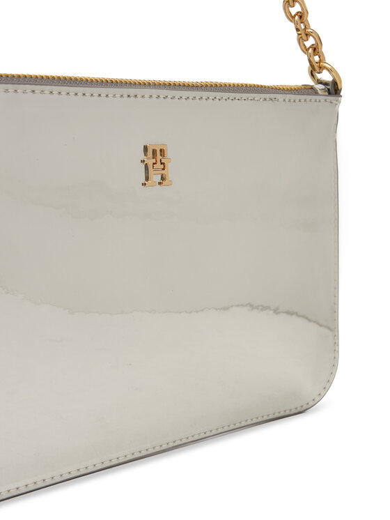 Tommy Hilfiger Tommy Hilfiger Soma Th Icon Chain Shoulder Pouch Met AW0AW18219 Sudraba
